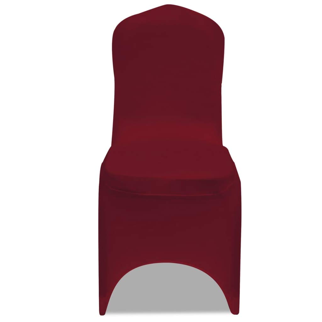 Générique Stuhlhussen, Bordeaux, 30 Stück | Elastischer Stoff, 10 % Elastan, bis 100 cm, für Hochzeit, Bankett, Konferenz