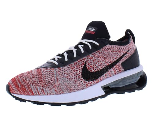Nike Air Max Flyknit Racer Hommes Running Trainers FD2764 Sneakers Chaussures (UK 11 US 12 EU 46, University Red Black Wolf Grey 600)
