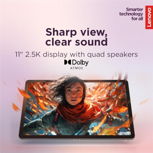 Image of Lenovo 11″ Idea Tab, 2.5K Touchscreen, 90Hz, MediaTek Dimensity 6300, 4GB RAM 192 GB Storage(128GB UFS+64GB SD Card), Integrated Arm Mali-G57 MC2, Lightweight Tablet for Study & Entertainment