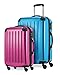 Produktbild HAUPTSTADTKOFFER - Alex - 2er Kofferset Hartschale glänzend, mittelgrosser Koffer 65 cm + Handgepäck 55 cm, 74 + 42 Liter, TSA, Cyanblau-magenta