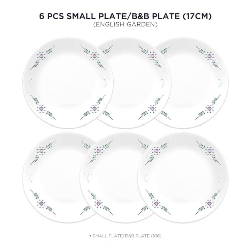 Image of Corelle Livingware English Garden 17 cm Small Plate Pack of 6
