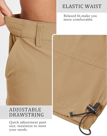 TACVASEN Training Shorts for Men Outdoors Athletic Workout Shorts Relaxed Fit Cargo Short Quick Dry Pockets Khaki, 34 - 4