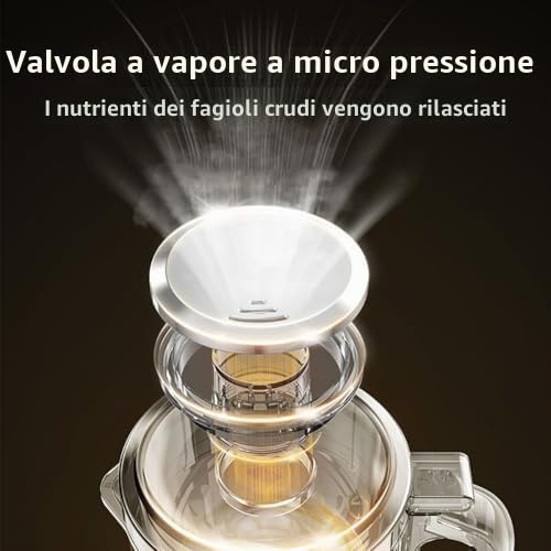 Produttore di Latte di Noci - Produttore di Latte di Soia da 1,2L con 20 Lame, Timer 24 Ore e Funzione di Auto-Pulizia per Latte di Avena e Soia Fatto in Casa