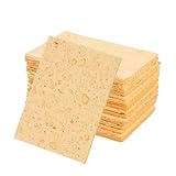 Toyvian 50個 入り高耐久溶接ヘッド用はんだこてクリーニングスポンジ 耐熱性拡張型 吸水後膨張しスズ除去に さび防止機能付き高温対応はん