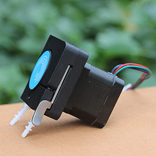 CGOLDENWALL DC 12 V 24 V bomba dosificadora peristáltica bomba + 42 tubos de motor paso a paso bomba de diafragma de vacío Acuario laboratorio analítico agua (cabeza de bomba con motor paso a paso)