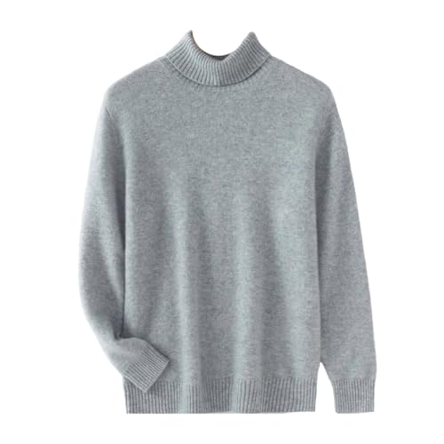 Men's Basic Solid Cashmere Pullover Sweater Turtle Neck Solid Fall Winter Knit Casual Long Sleeve Tops