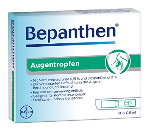 Bepanthen Augentropfen, die Hilfe bei trockenen, geröteten, juckenden oder brennenden Augen, 20-er Pack (20 x 0,5 ml) - Image 8