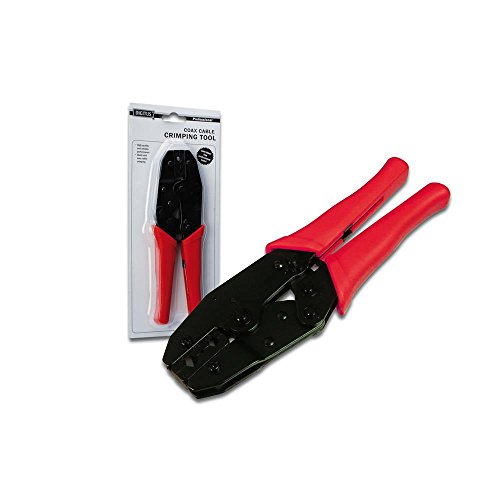 Pince à sertir DIGITUS pour câbles coaxiaux - pour connecteurs BNC, TNC, UHF, N, RG58 & RG62 - Câble de raccordement - AWG 27-23