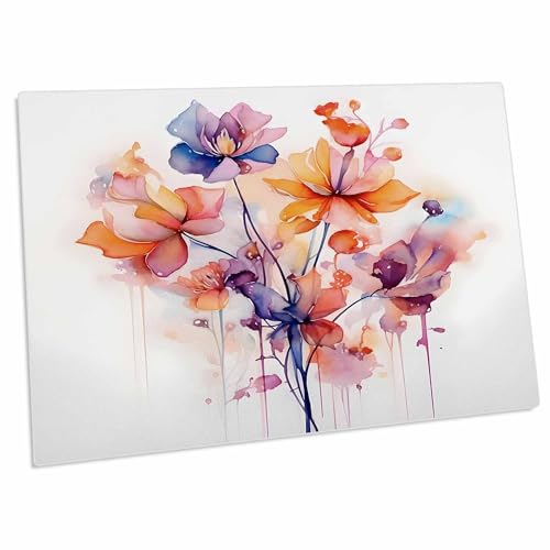 Alfombrilla para escritorio floral acuarela 58x40 cm