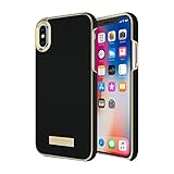 Kate Spade New York Saffiano Wrap Case for iPhone Xs/X - Black and Gold