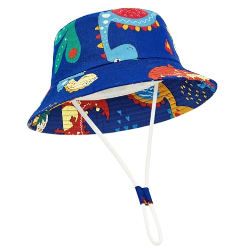 Toddler Bucket Sun Hat Boy Girls Hats Adjustable Wide Brim Kids Beach Summer Caps