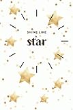 JTB Crafts&PaperConcept - Shine Like A Star - Notebook - 100 pages (50 sheets) - LINE PAGES - 6 x 9 inches (Girl Power, Band 1)