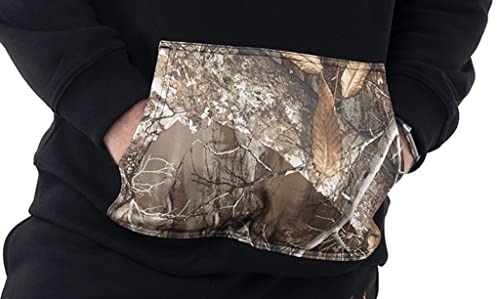 Realtree Men's Edge Camo Accents Tracksuit 2-Piece Fleece Hoodie And Joggers Combo Set (As1, Alpha, L, Regular, Regular, Hoodie + Jogger Set/Black) #TOP5