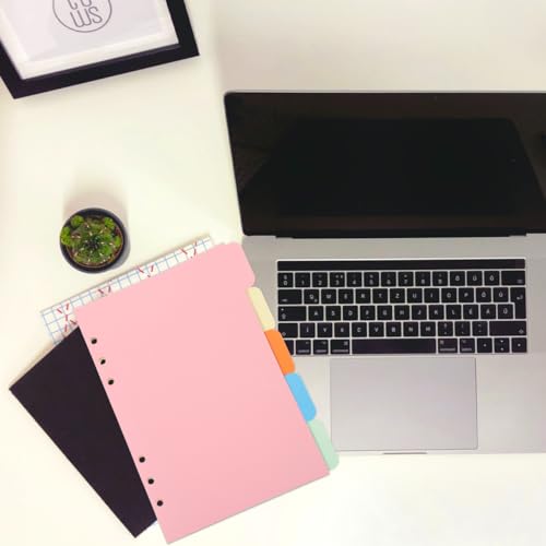 MAGICLULU A5 Binder Dividers 5 Colored Tab Index Sheets for 6 Ring Loose Leaf Organiser Notebook Planner Accessories - Image 3