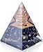 Orgone Pyramid-Black Tourmaline-Crystal-Chakra Balancing Orgone Energy Generator- Nubian Orgonite Pyramid for EMF Protection - Healing Crystal Boost Immune System Meditation