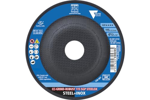 PFERD 64195116 CC-GRIND-ROBUST 115 SGP STEELOX Schleifscheibe Durchmesser 115mm Bohrungs-Ø 22.23mm