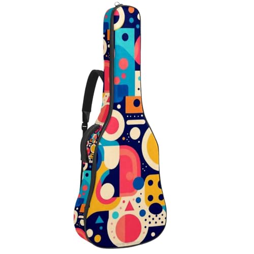 Sac de transport imperméable pour guitare acoustique 41 pouces au motif abstrait