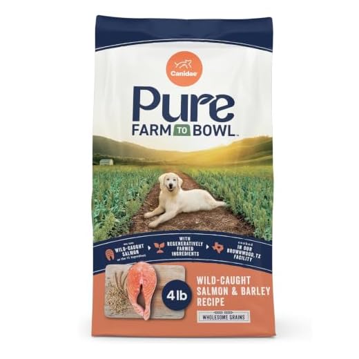 Canidae Pure Farm to Bowl Wild-Caught Salmon & Barley, Adult, Dry Dog Food, 4lb
