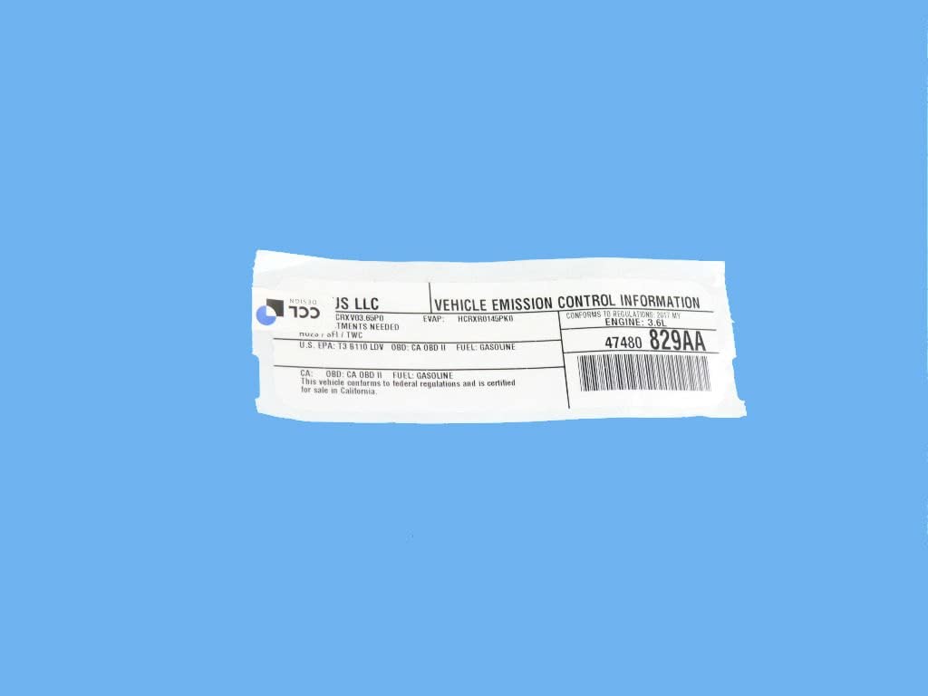 Mopar 04722064AA LABEL VECI LABEL