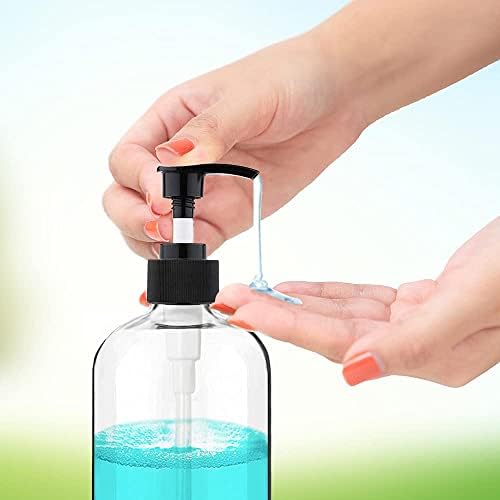 Image of Prakash 500ML Transparent Empty Bottle (Pack of 3) Portable Clear BPA-Free Cylinder Shampoo Lotion Hand Pump Bottle Durable Refillable Containers for Massage Oil, Liquid Soap