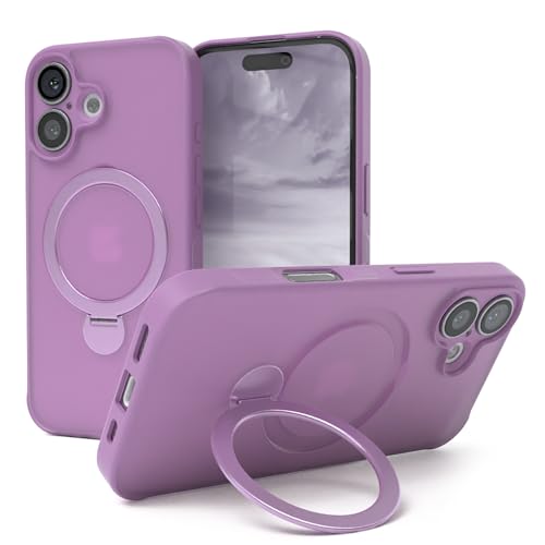 Coque mate iPhone 16 protection antichoc et anti-rayure violette charge Qi