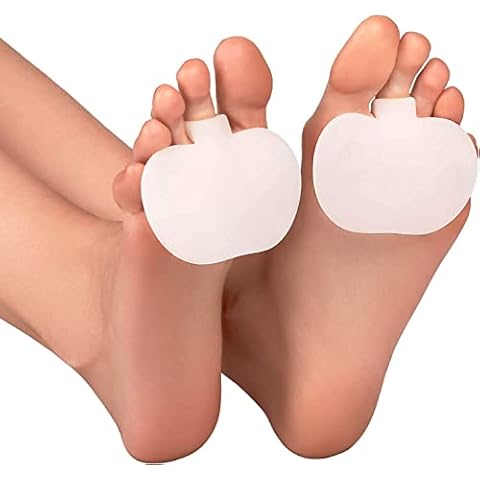Precision Orthomedics ® Metatarsal Gel Pads - (White, 6 Pairs - 12 Pieces) - Relieve Ball of Foot Pain - Metatarsal Cushion Pads for Men Women - Metatarsal Forefoot Support Insoles - (12) Cover