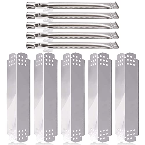 Grill Replacement Parts for Nexgrill 5 Burner 720-0888 720-0888N Nexgrill 4 Burner 720-0830H Members Mark 720-0882D Grill Stainless Steel Heat Plate Shields and Burner Tubes Replacement Kit.