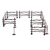 chiwanji 10 Pcs Mini Jouets Clôture Bordure Décorative Clôture Jouets Paddock Jouet Ferme Grange Paddock pour Jeu de Rôle en Plein Air Ferme Animaux Figurines, Style D
