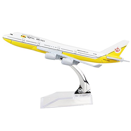 24-Hours Royal Brunei Airlines Boeing 747 Model Planes Alloy Metal Model Aircraft Die-cast 1:400