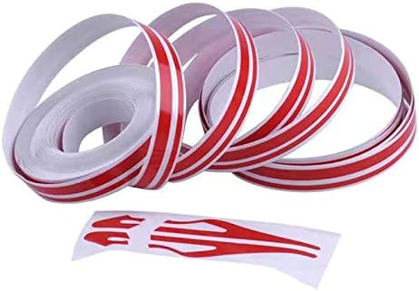 KEQKEV Red Pinstripe Tape Car Body Side Stripe Decal Waistline Sticker Auto Pinstripe Tape for Cars