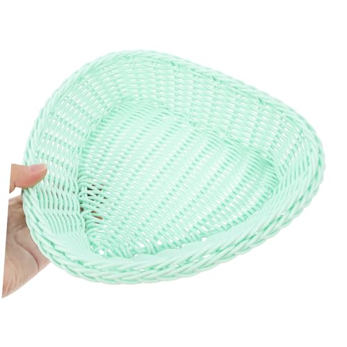 Cesta pequeña en forma de corazón tejida para decoración de cocinas 5