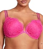 Victoria's Secret Very Sexy Bombshell Push Up Bra, Adds 2 Cups, Double Shine Strap, Bras for Women, Forever Pink, 32A