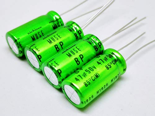 4PCS 47uF 50V Nichicon Muse ES BP (Bipolar) Audio Grade, 85 Degree high Temperature Capacitor 10x20 mm for high-end Audio
