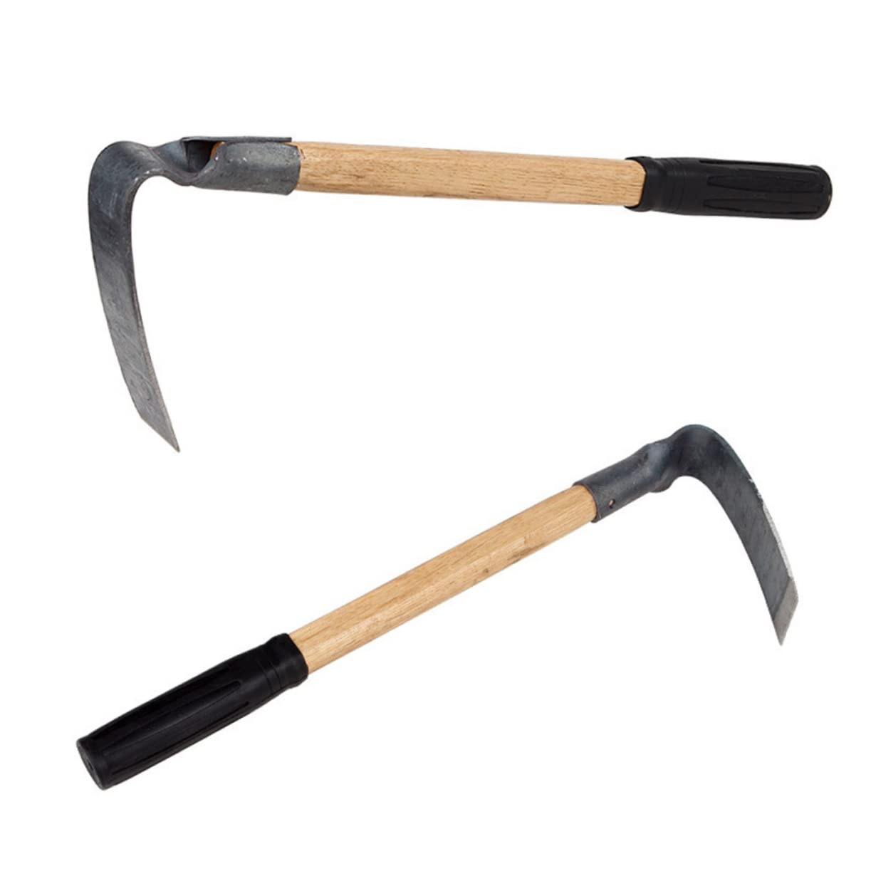 ORFOFE Azada de Acero Práctica para Jardinería, Mango de Madera y Empuñadura Antideslizante, Herramienta Ligera para Desherbar, Plantar y Aflojar Tierra en Balcones y Exteriores