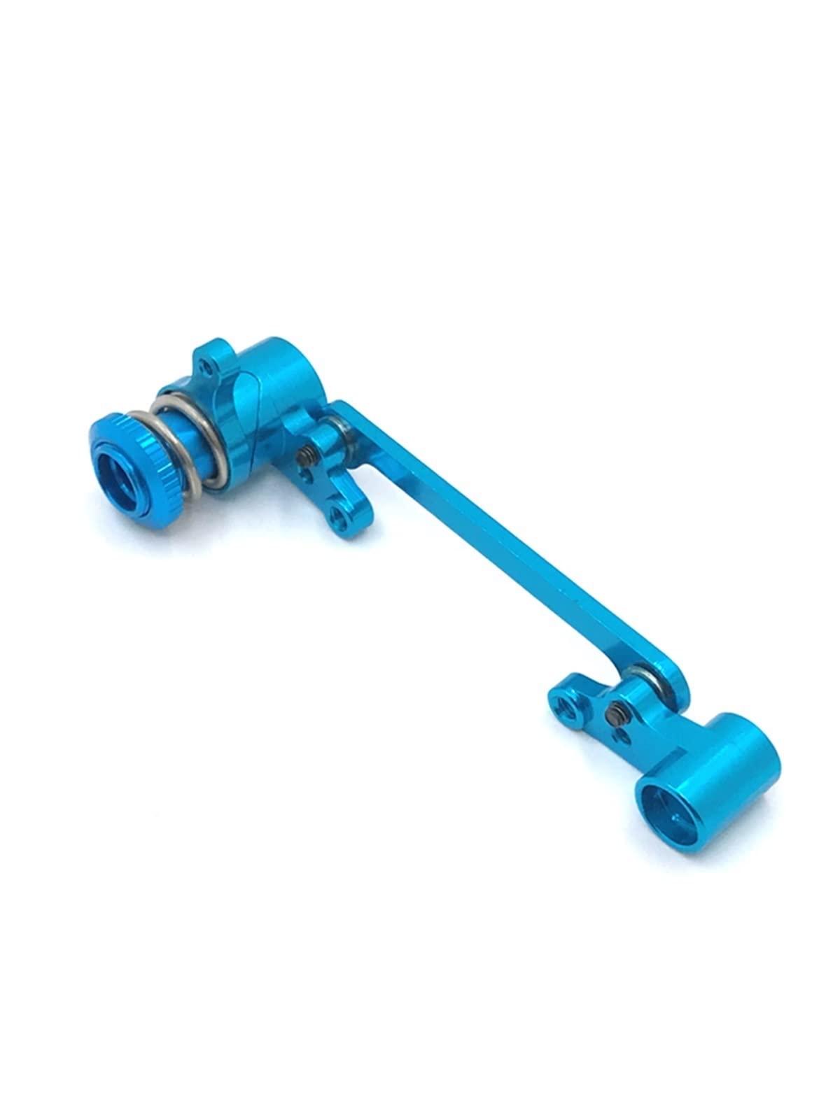 Ulepszony metalowy zestaw elementów układu kierowniczego 1/12, dla WLtoys, części zamienne do samochodów RC 4WD 124018 124019-1268 niebieski Zdalny amortyzator samochodowy(1268 Metal Blue)