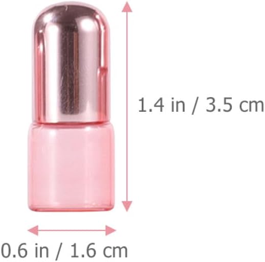 GANAZONO 1ml Rose Gold Refillable Perfume Roller Bottles with Roller Ball and Dome Cap, Mini Empty Essential Oil Roll-on Bottles for Travel and Cosmetic Use,