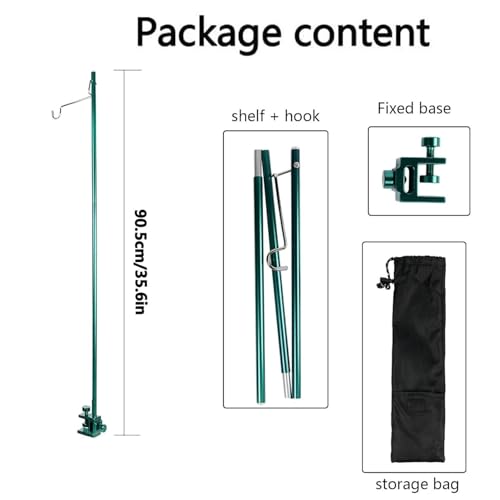 Klappbarer InfusionsstäNder Medical Liquid Hook Rack Aluminum Stand Infusionsständer für Zu Hause/Krankenhaus/Klinik, Portable Infusionsständer mit Praktische Verpackung (Dark Green)
