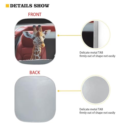 Image of Driving Giraffe 2 PCS Car Windshield Sun Shade Foldable Automotive Interior Accessories for Sun Protection Auto Sun Heat and UV Rays Blocker Fit Car Front Window for Trucks SUV Van