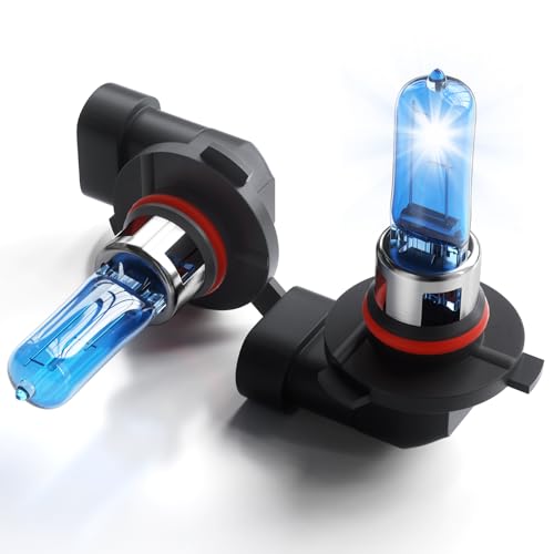 TURONEXIA 9005 HB3 Halogen Headlight Bulbs 5000K Bright White, 12V 65W High Low Beam Car Headlight Bulbs, Clear Vision Halogen Automotive Light, 2 Pack