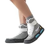 Handmade Crochet Air Mag Inspired Slippers, Marty McFly Back to the Future Unisex Knit Sneakers, Cozy Indoor House Shoes with EVA Non-Slip Sole
