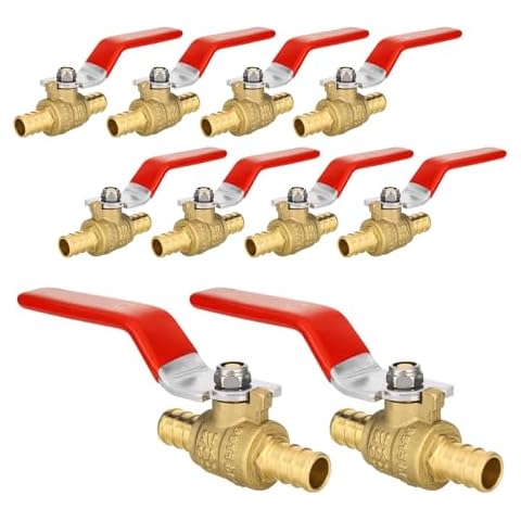 HeSun 10-Pack 3/4-Inch Brass PEX Valves Cover