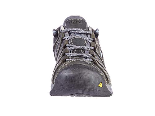 Image of KEEN Utility Women's Flint 2 Low Height Leather Steel Toe Work Shoes, Magnet /Rose, 8 Wide US