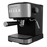Russell Hobbs Espresso Machine [Compatible with Capsules or Ground Coffee] Classics Stainless Steel (Single & Double Serve, Steam Wand, 15 & 20 Bar Pressure, Cup Warmer, 1.5L Tank) 28700