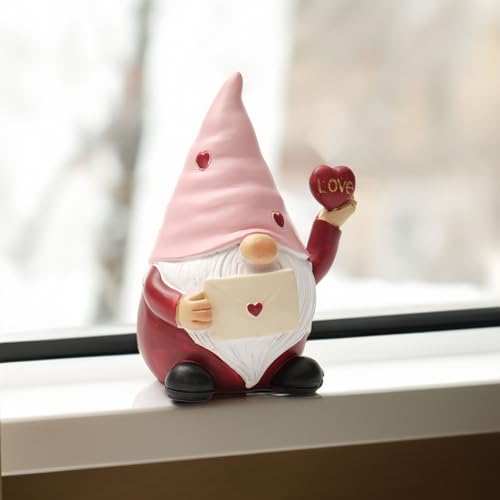 Goodstart GUDESIDA-01 Valentine'S Day Gnomes Figurine Lovely Couple Figurines In Love Valentines Gnomes Statue thumb #4
