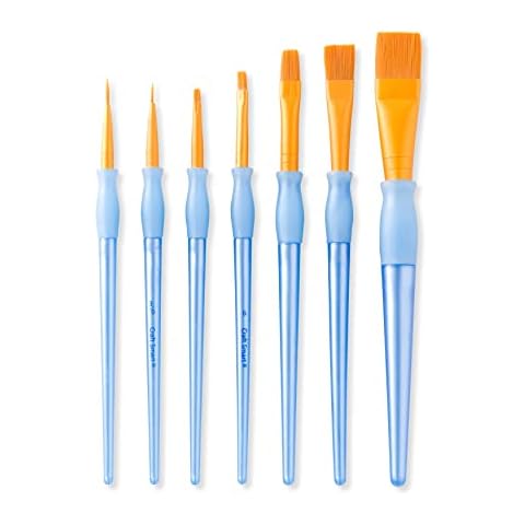 Variety Brush Set Super Value Pack Golden Taklon by Craft Smarts 7 Piece Cover