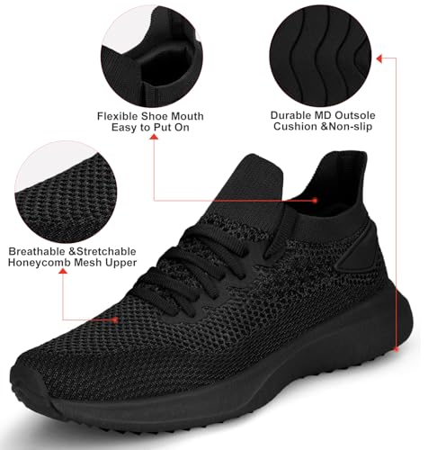 Image of Abboos Walking Shoes Women Breathable Running Sneakers Casual Tennis Shoe | Hiking Shoes Lightweight Non-Slip Comfortable Fashion Sneakers Athletic Shoes for All-Day Standing Gym Workouts Travel