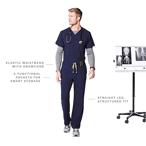 Figs Pisco Basic Scrub Pants For Men – Navy Blue, L #TOP1