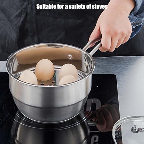 Cuiseur vapeur en acier inoxydable double couche pour cuisson simultanée