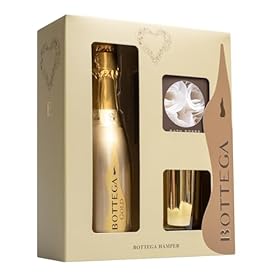 Bottega Gold Prosecco Gift Set - Bottega Gold DOC 200ml, 11% ABV, Scented Candle & Luxury Bath Roses, Pamper Gifts For Women - Alcohol Gift Sets for Ladies, New Mum Gifts, Christmas – BEAMS INTERNATIONAL