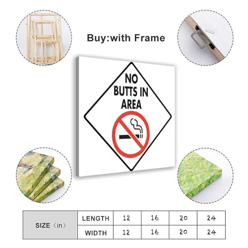 Poster sur toile Warning No Smoking idée cadeau déco originale - 2